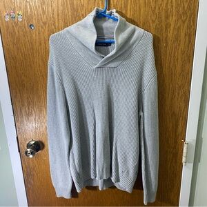 Nautica Gray Turtleneck Sweater Medium Weight